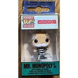 Monopoly Funko Pocket Pop Mr. Monopoly in Jail Vinyl Figure Key Chain 2020